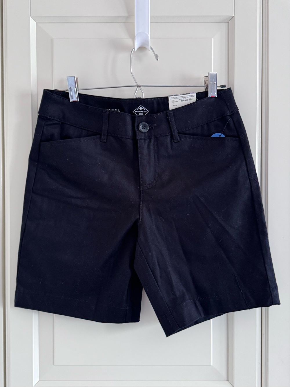 St. John's Bay Black Women’s Chino Shorts